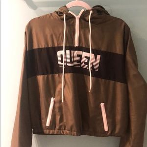 Queen Long sleeved, windbreaker pullover.